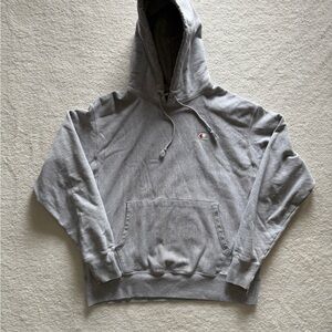 Vintage 90s Gray Champion Reverse Weave Hoodie Pullover Mens Size Large